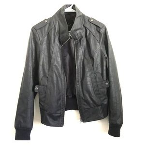 Jack Women’s Faux Leather Jacket Grey